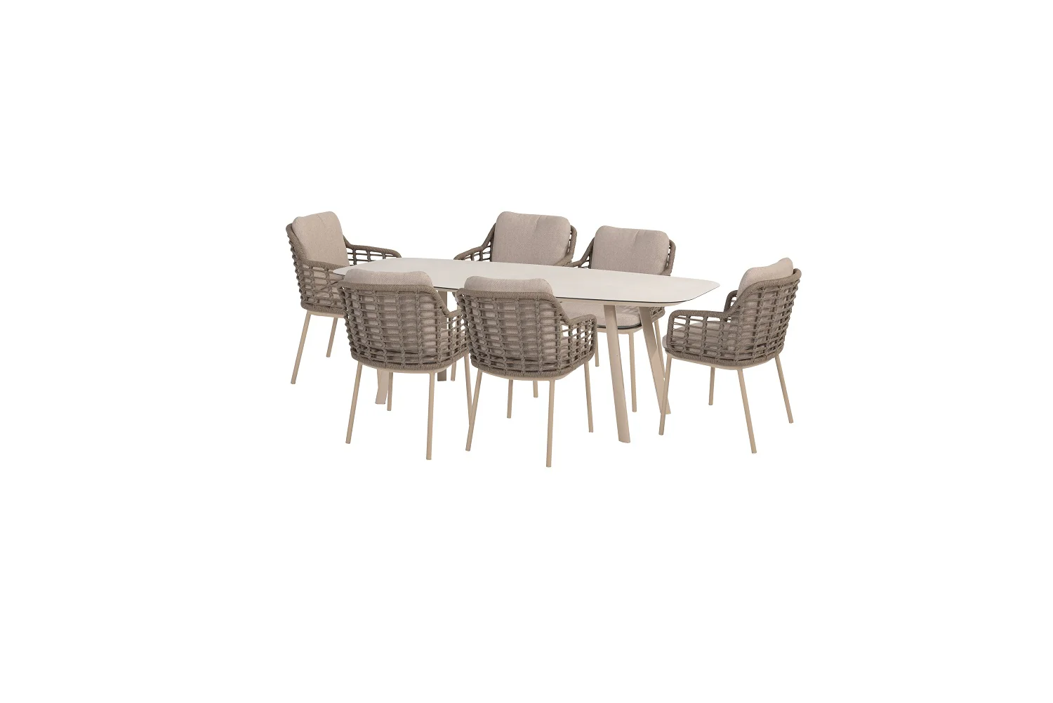 Puglia 6 Seat Dining Set with Manolo Table - Image 5