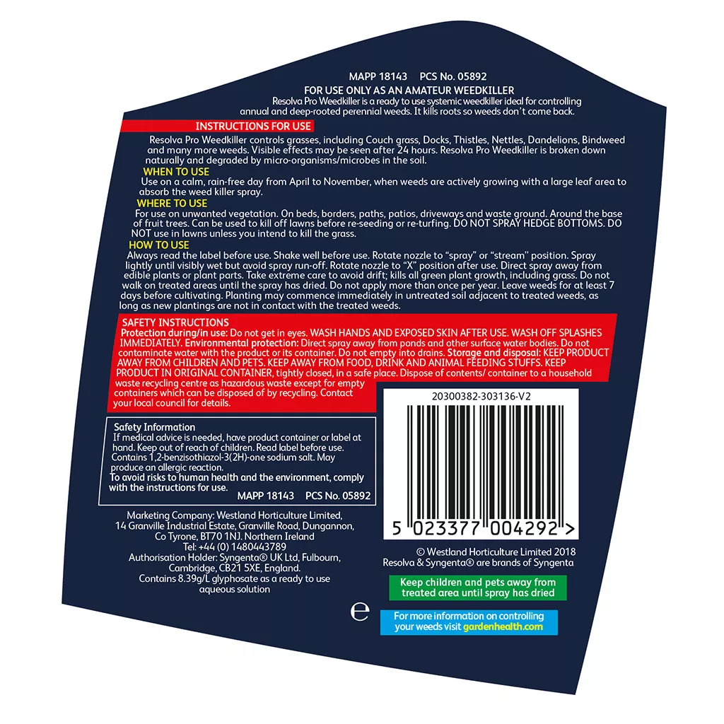 Westland Resolva Pro Xtra Tough Weedkiller Ready-To-Use 3L - Image 4