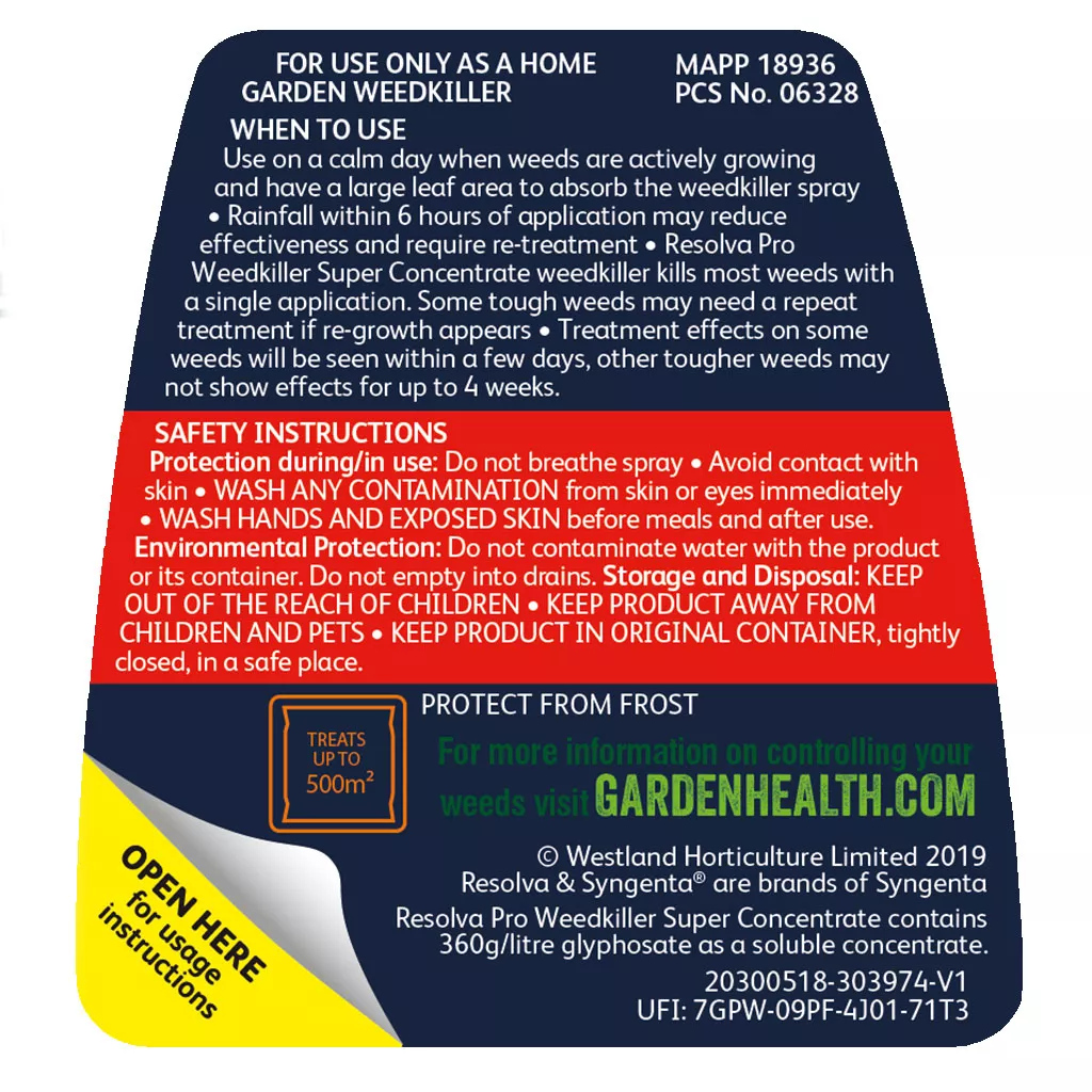 Westland Resolva Pro Weedkiller Xtra Tough Super Concentrate 1L - Image 2