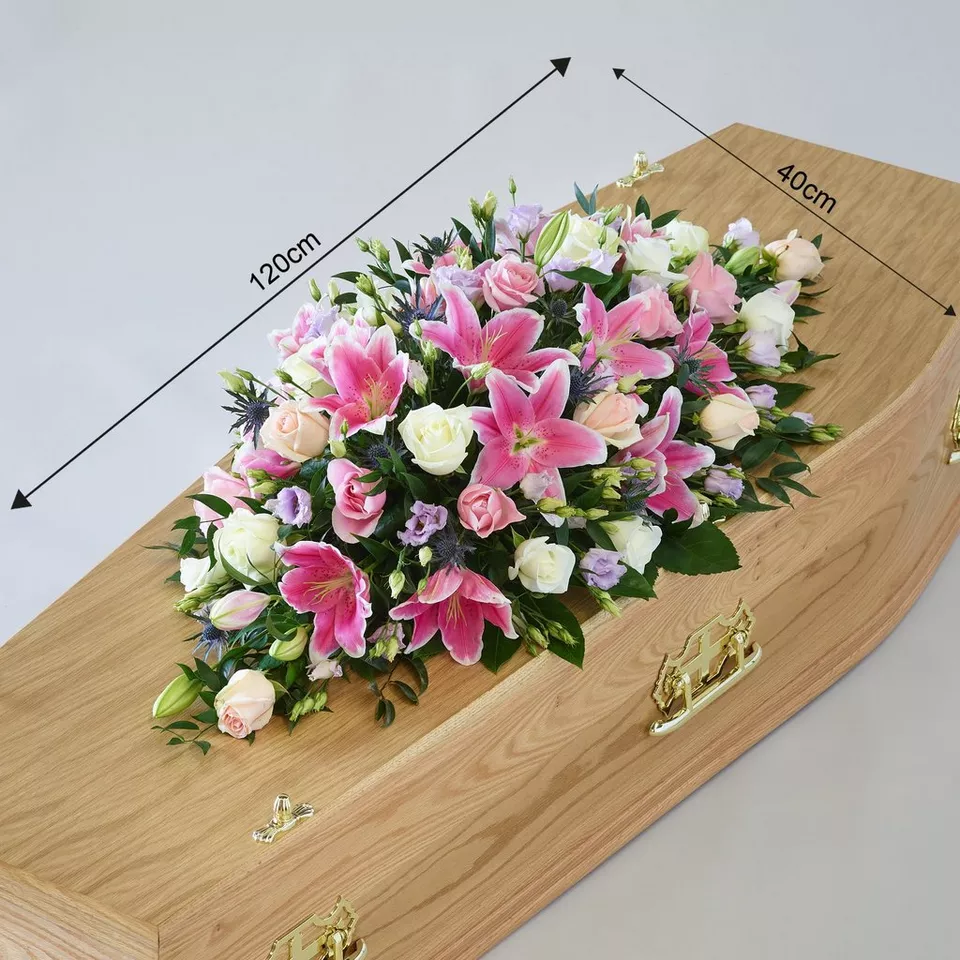 Rose and Eryngium Casket Spray - Image 5