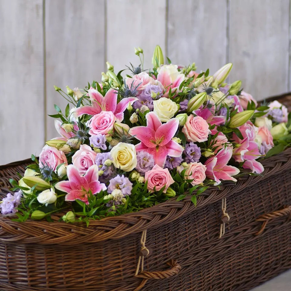 Rose and Eryngium Casket Spray - Image 6