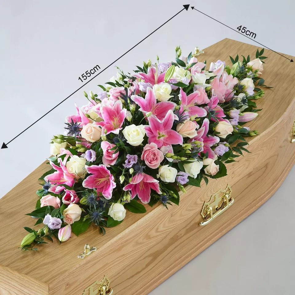 Rose and Eryngium Casket Spray - Image 7