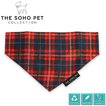 Ancol Soho Reversable Bandana Tartan & Star Patterned (2 Pack) - Image 2