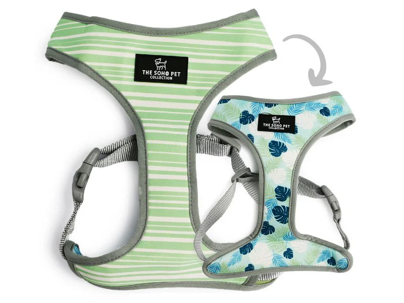 Ancol Soho Reversible Harness Stripe/Leaf Large (43-76cm)