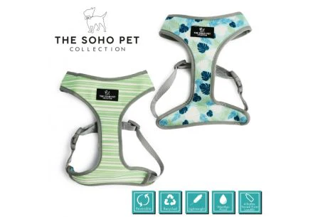 Ancol Soho Reversible Harness Stripes/Leafs Extra Small