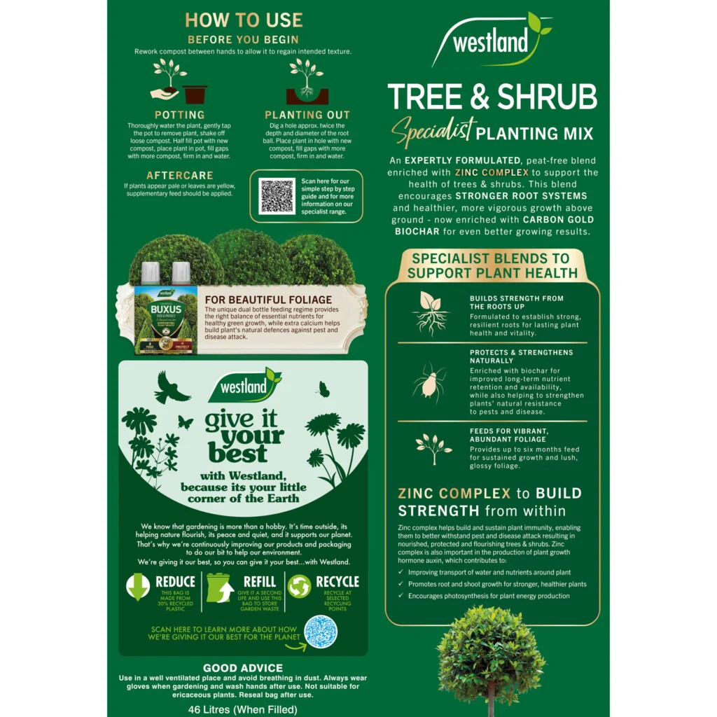 Westland Tree & Shrub Specialist Planting Mix 46 Litre - Image 3