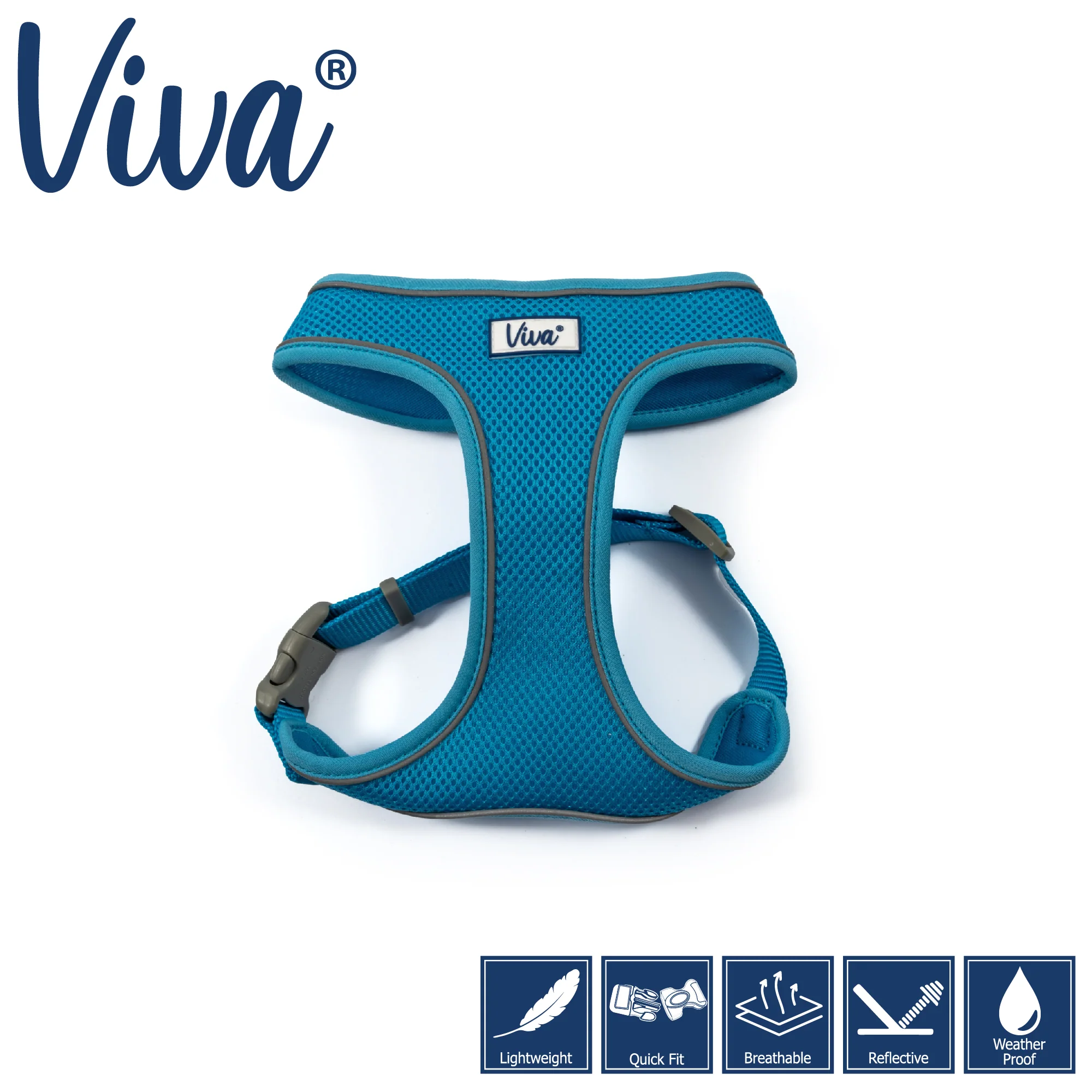 Ancol Viva Comfort Mesh Dog Harness Blue Large (53-74cm Chest)