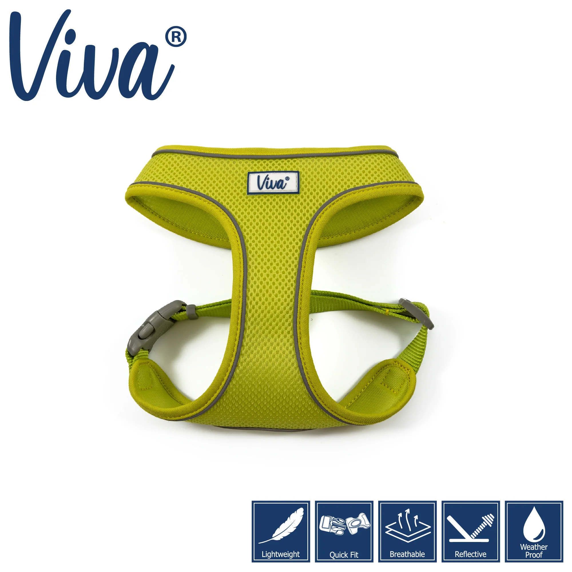 Ancol Viva Comfort Mesh Dog Harness Lime Medium (44-57cm Chest)