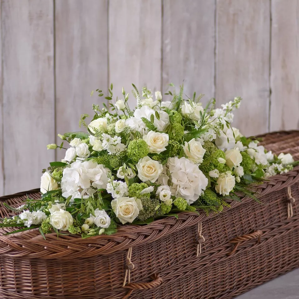 White Casket Spray - Image 6